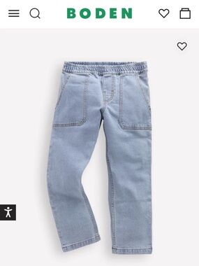 👖NWT Mini Boden Light Wash Elastic Waist Jeans